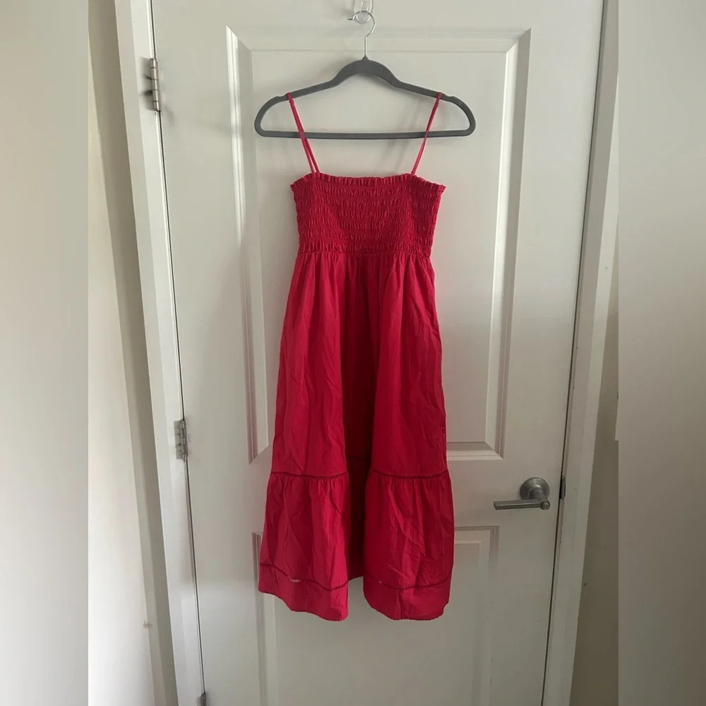 O. P. T. Cotton Leila Smocked Dress With Pocket - Picture 3 of 11